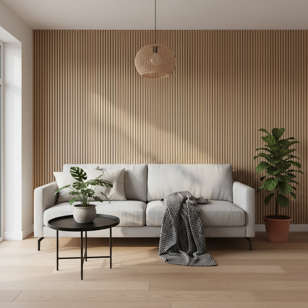 Painel instalado em quarto/sala